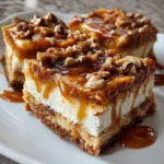 Butterscotch Cheesecake Bars with Caramel Swirl