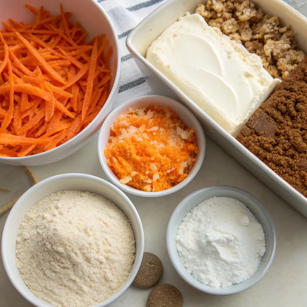 Carrot Cake Bars with Cheesecake Swirl