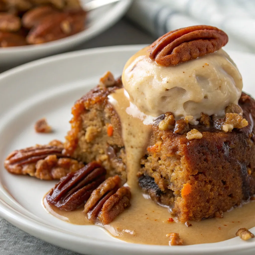 Carrot and Pecan Sticky Pudding