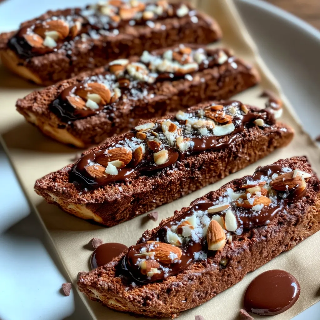 chocolate almond biscotti