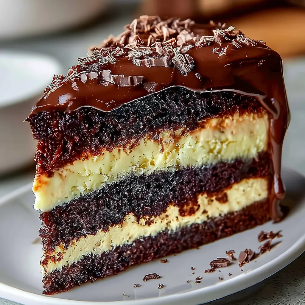 The Ultimate Chocolate Cake with Cheesecake Filling and Chocolate Ganache 11 Chocolate Cake with Cheesecake Filling and Chocolate Ganache