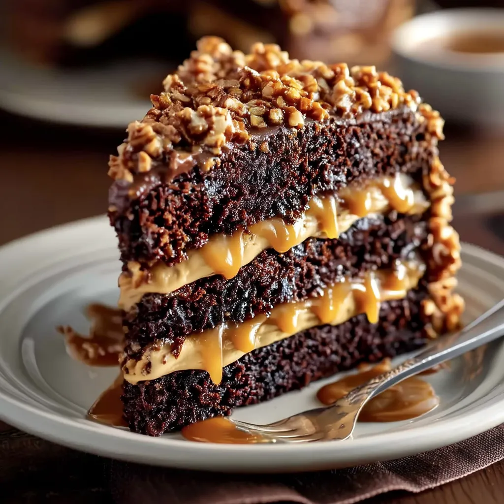 Chocolate Caramel Toffee Crunch Cake