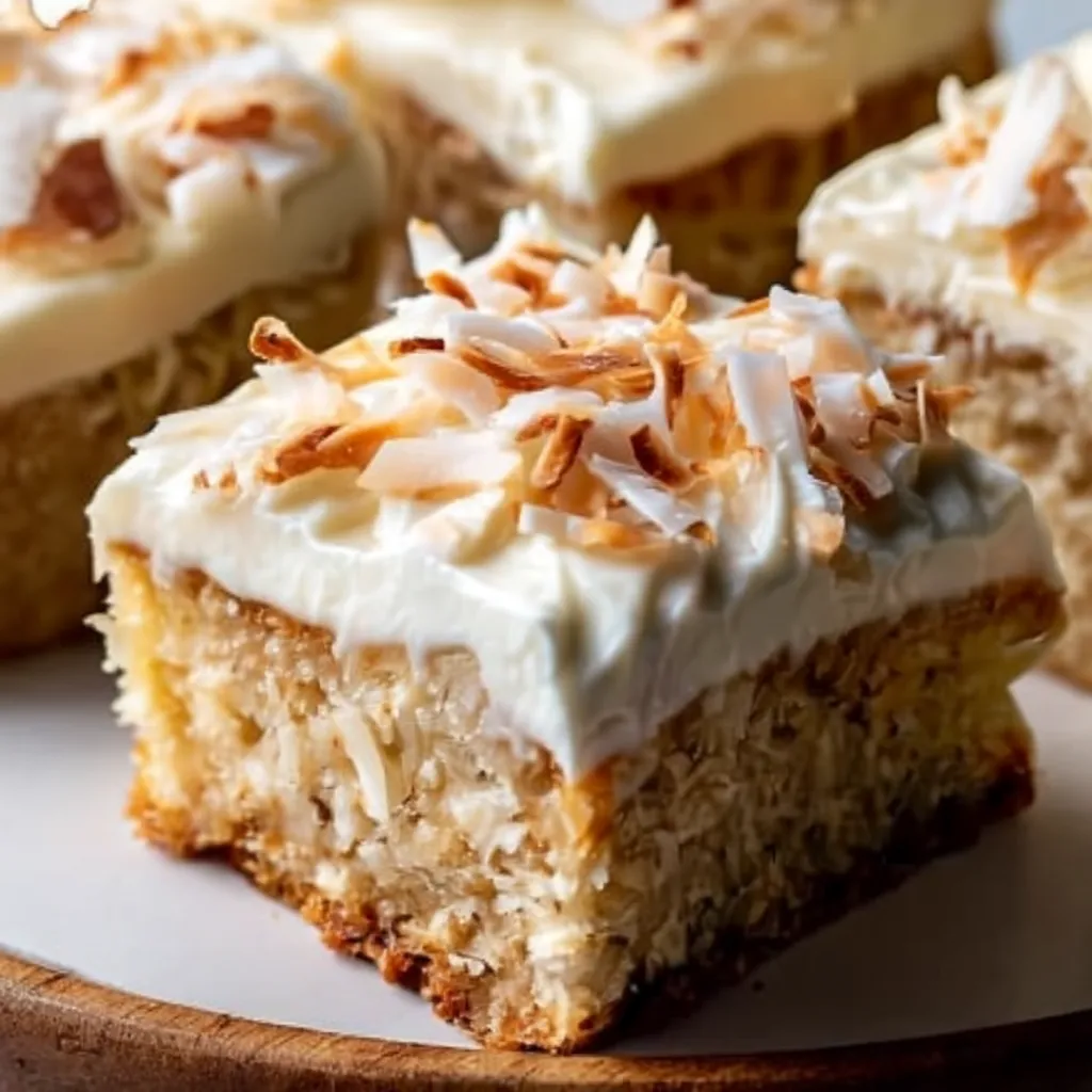 Coconut Cream Cheese Frosted Blondies 11 Coconut Cream Cheese Frosted Blondies
