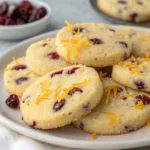Cranberry Orange Shortbread Cookies