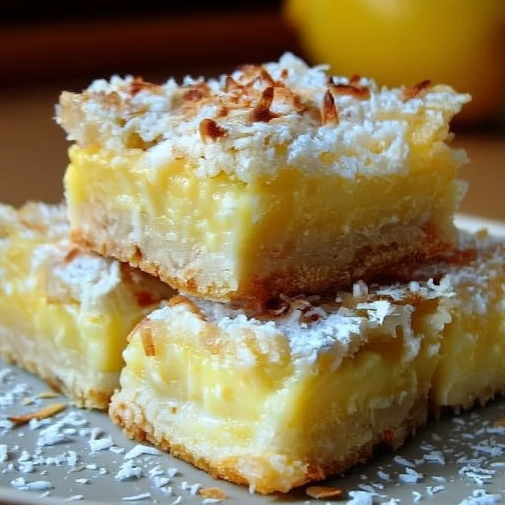 Creamy Coconut Lemon Squares