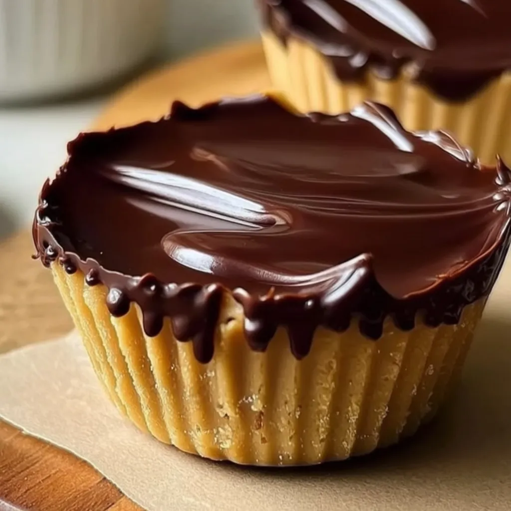 Creamy Greek Yogurt Peanut Butter Magic Shell Cups
