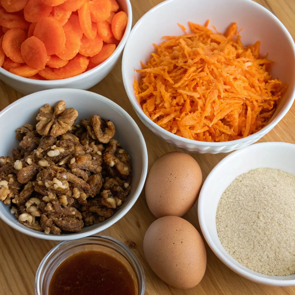 Flourless Carrot Walnut Maple Cake