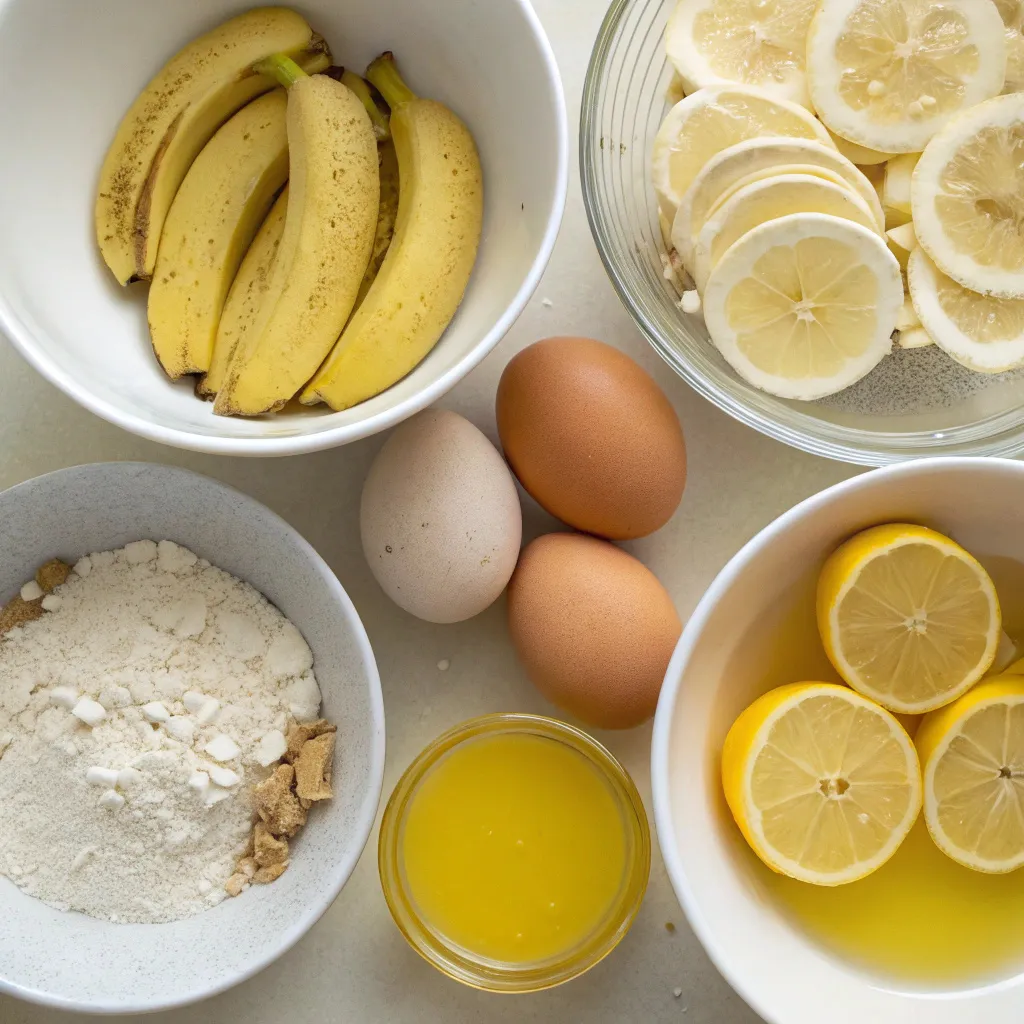 Flourless Lemon Banana Cake