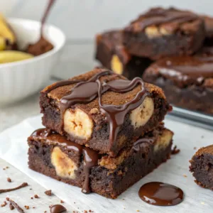 Fudgy Chocolate Banana Brownies