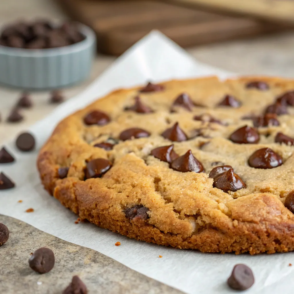 Giant Keto Chocolate Chip Cookie