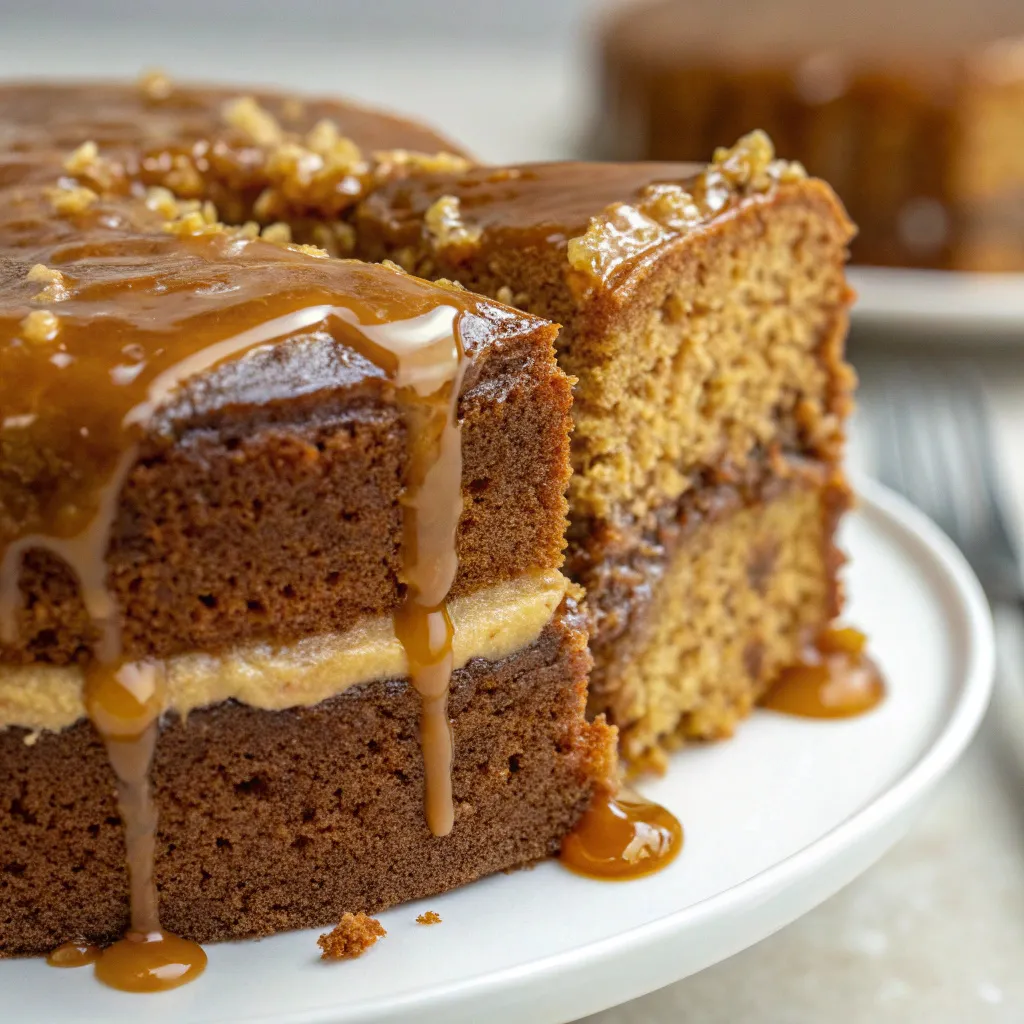 Gooey Coffee Caramel Cake