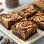 Healthy Peanut Butter Greek Yogurt Cinnamon Roll Brownie Squares with Fudge Drizzle 12 Greek Yogurt Cinnamon Roll Brownie Squares with Fudge Drizzle