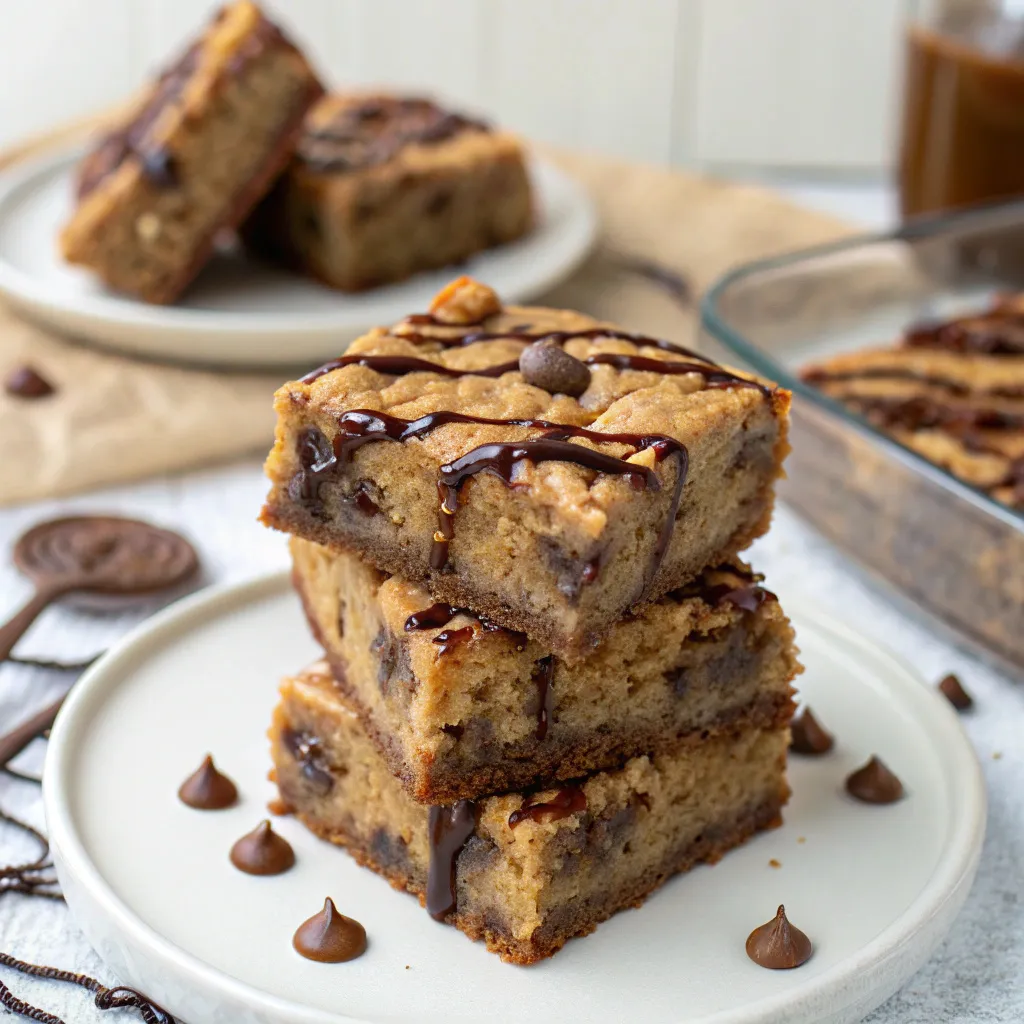 Healthy Peanut Butter Greek Yogurt Cinnamon Roll Brownie Squares with Fudge Drizzle 11 Greek Yogurt Cinnamon Roll Brownie Squares with Fudge Drizzle