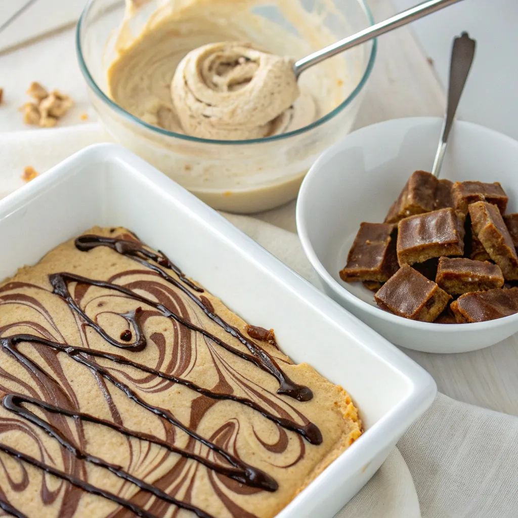 Healthy Peanut Butter Greek Yogurt Cinnamon Roll Brownie Squares with Fudge Drizzle 10 Greek Yogurt Cinnamon Roll Brownie Squares with Fudge Drizzle