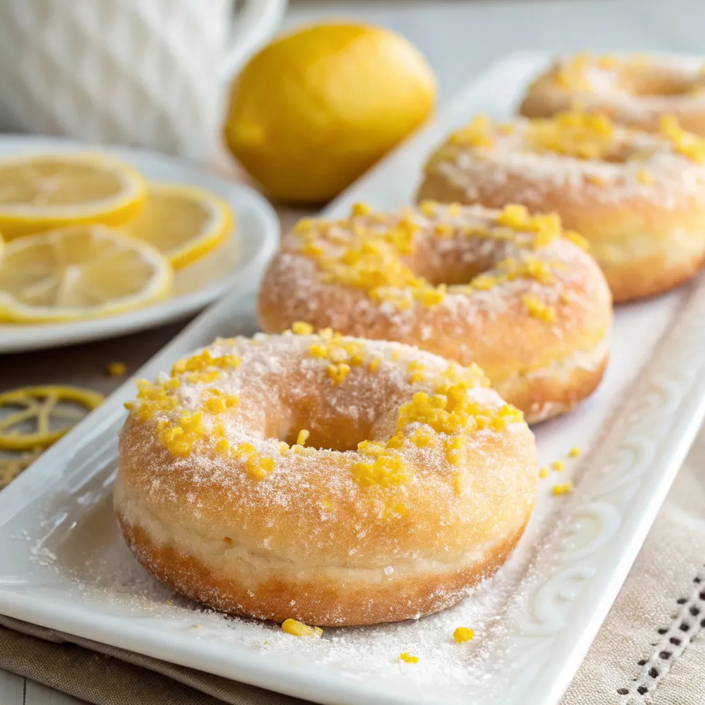 Lemon Cottage Cheese Donuts