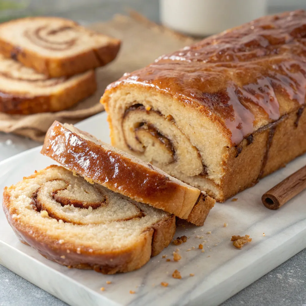 Maple Glazed Cinnamon Swirl Loaf