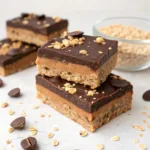 No-Bake Peanut Butter Greek Yogurt Dark Chocolate Oat Bars