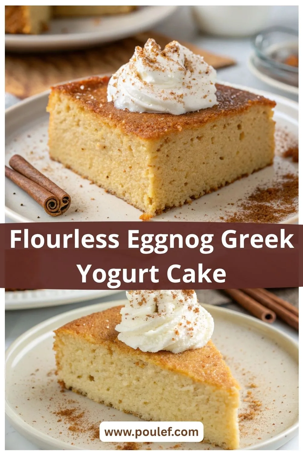 Flourless Eggnog Greek Yogurt Cake – Creamy, Festive & Guilt-Free Holiday Delight