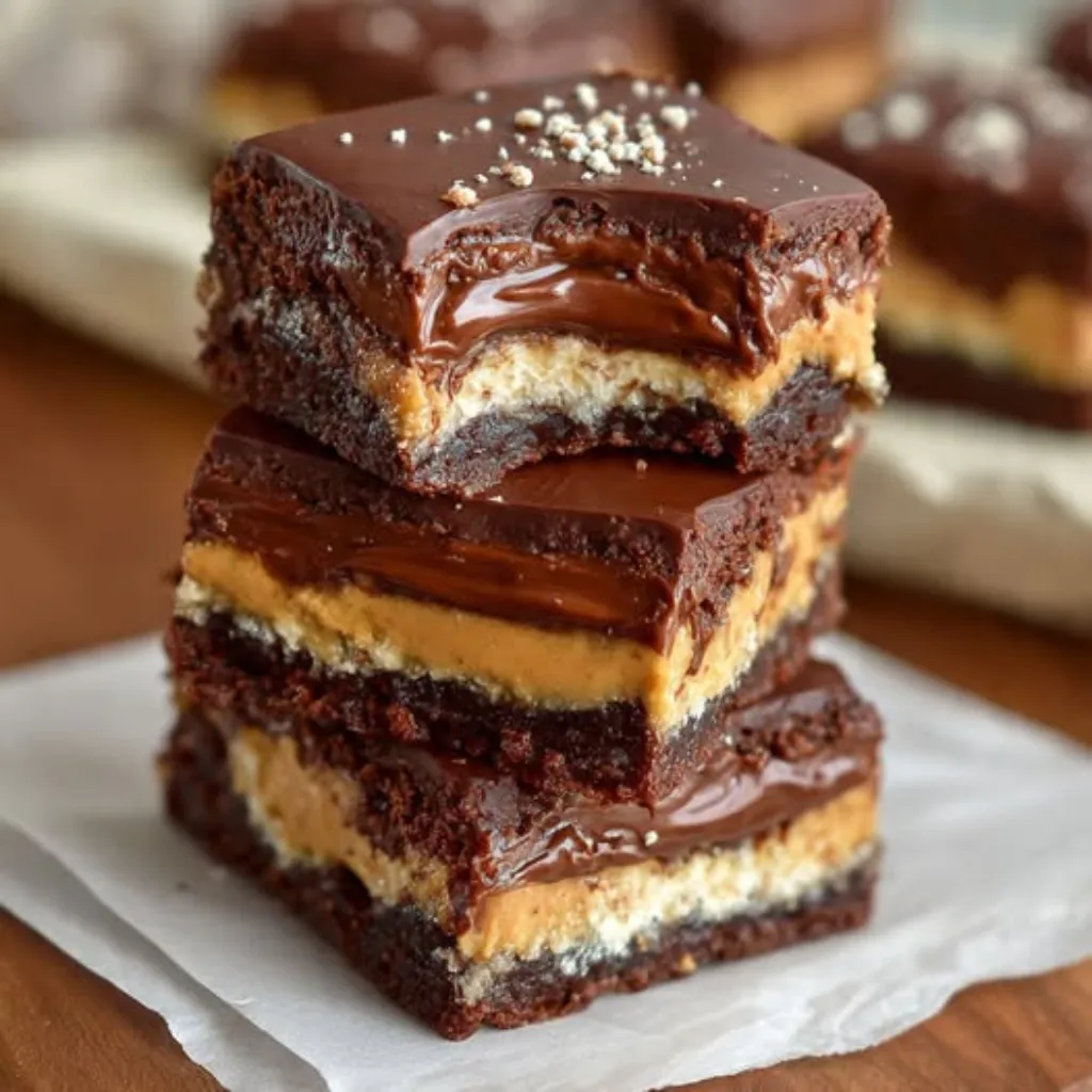 Peanut Butter Greek Yogurt Brownie Bars