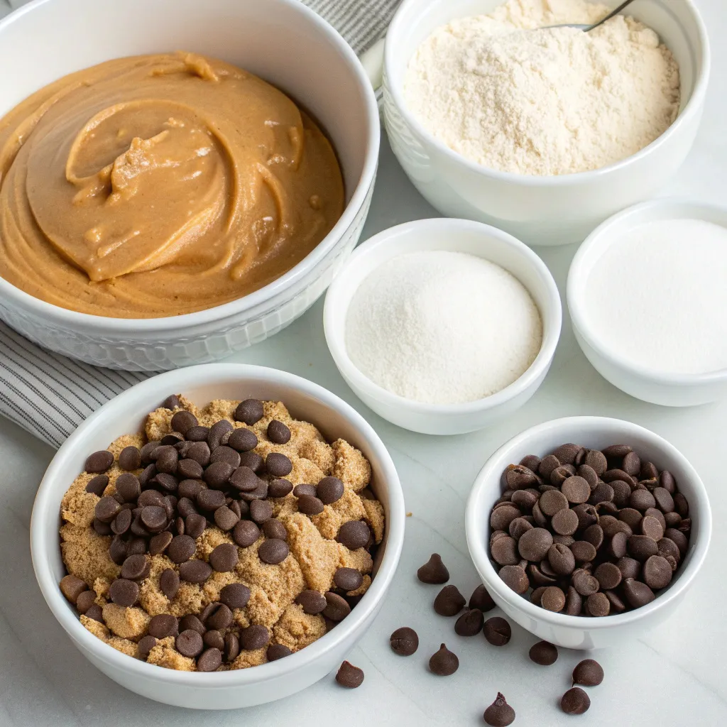 Peanut Butter Greek Yogurt Chocolate Chip Skillet Cookie