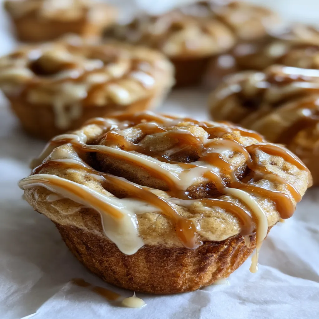 Greek Yogurt Cinnamon Roll Blondie Muffins