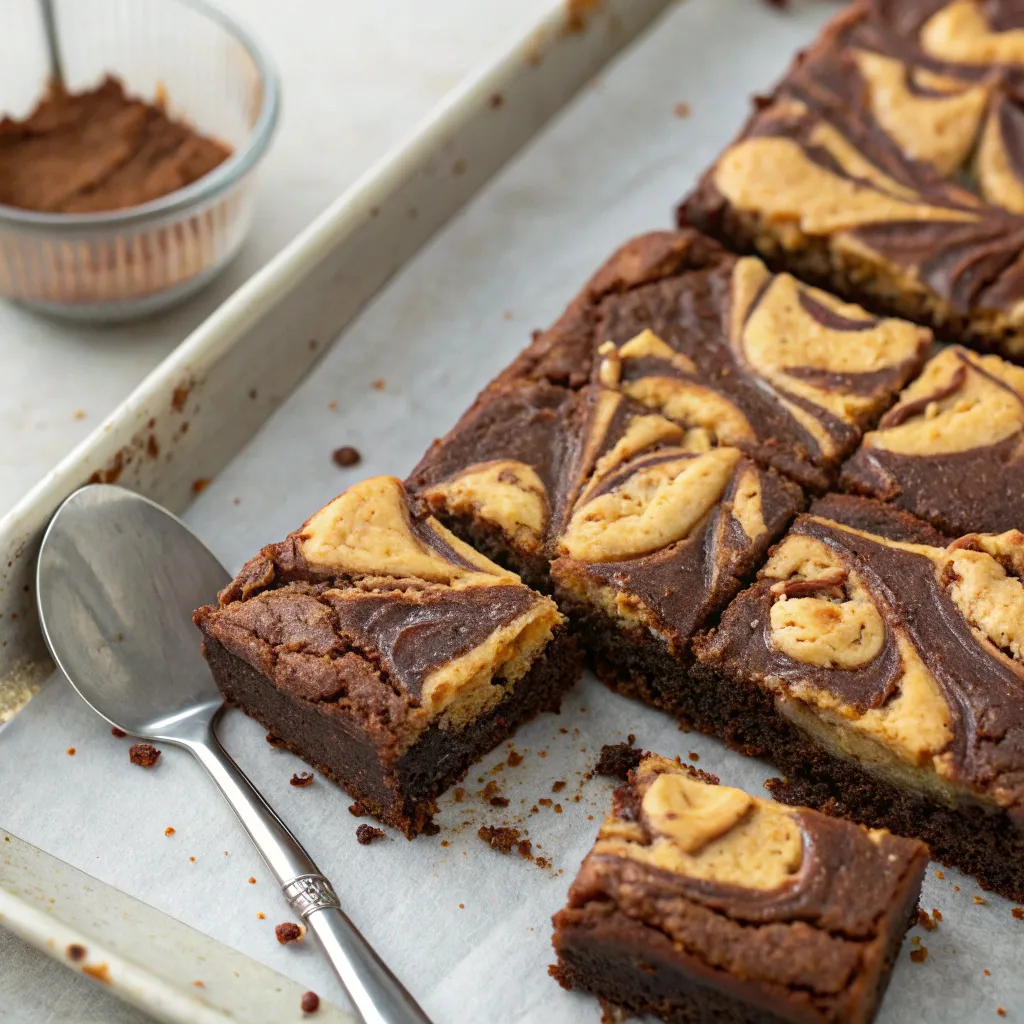 Peanut Butter Swirl Brownies