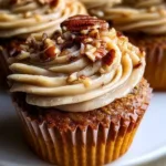 Pecan Pie Cupcakes with Brown Sugar Frosting 12 Pecan Pie Cupcakes with Brown Sugar Frosting
