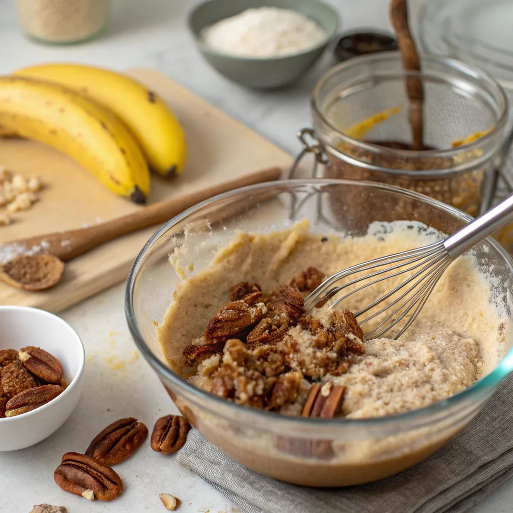 Pecan Streusel Banana Bread