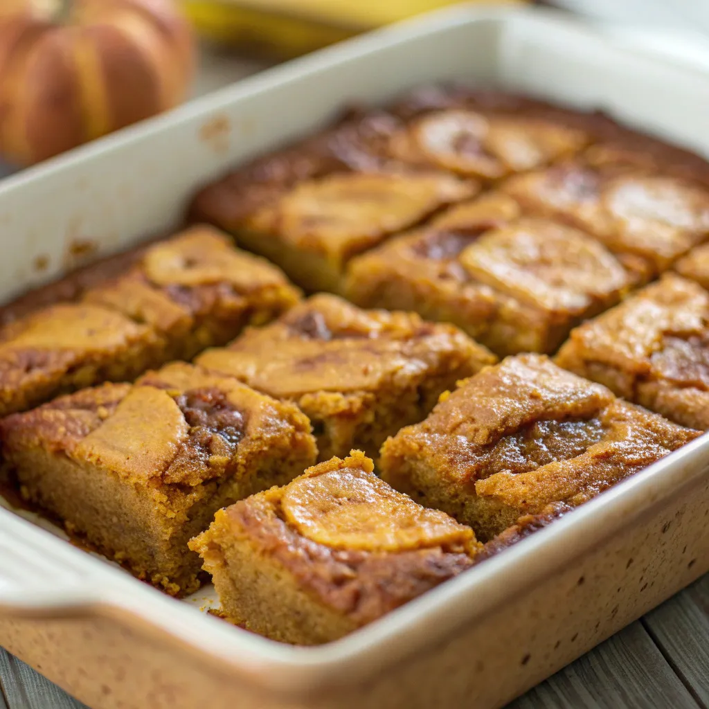 Pumpkin Banana Blondie Squares with Gooey Tops: The Perfect Fall Treat 11 Pumpkin Banana Blondie Squares with Gooey Tops