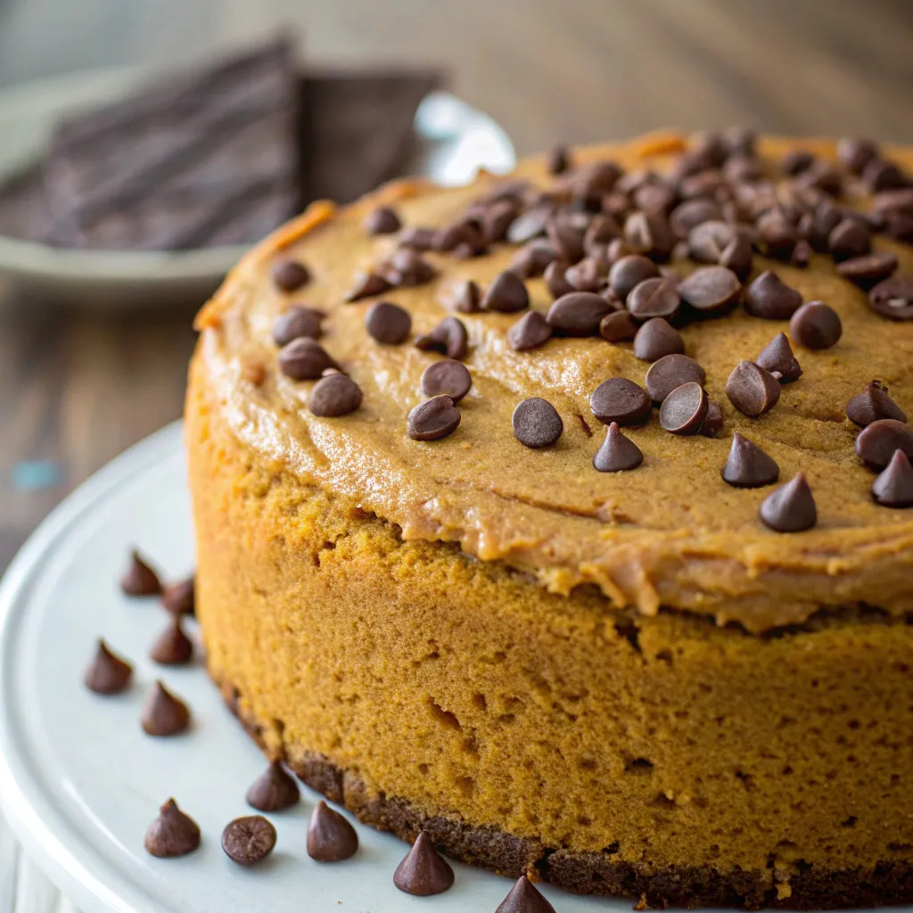 Pumpkin Cake with Chocolate Chips