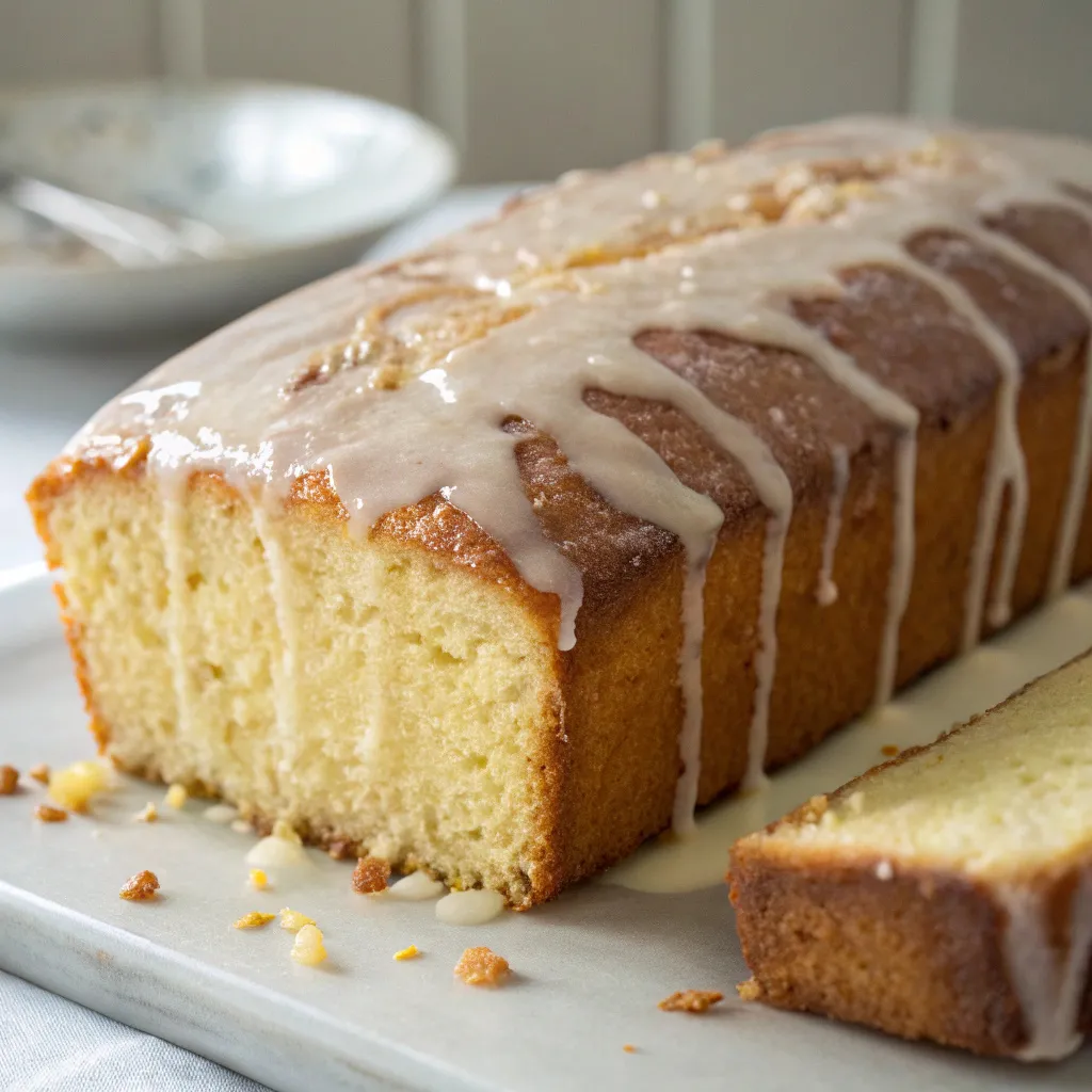 Vanilla Loaf Cake with Glaze