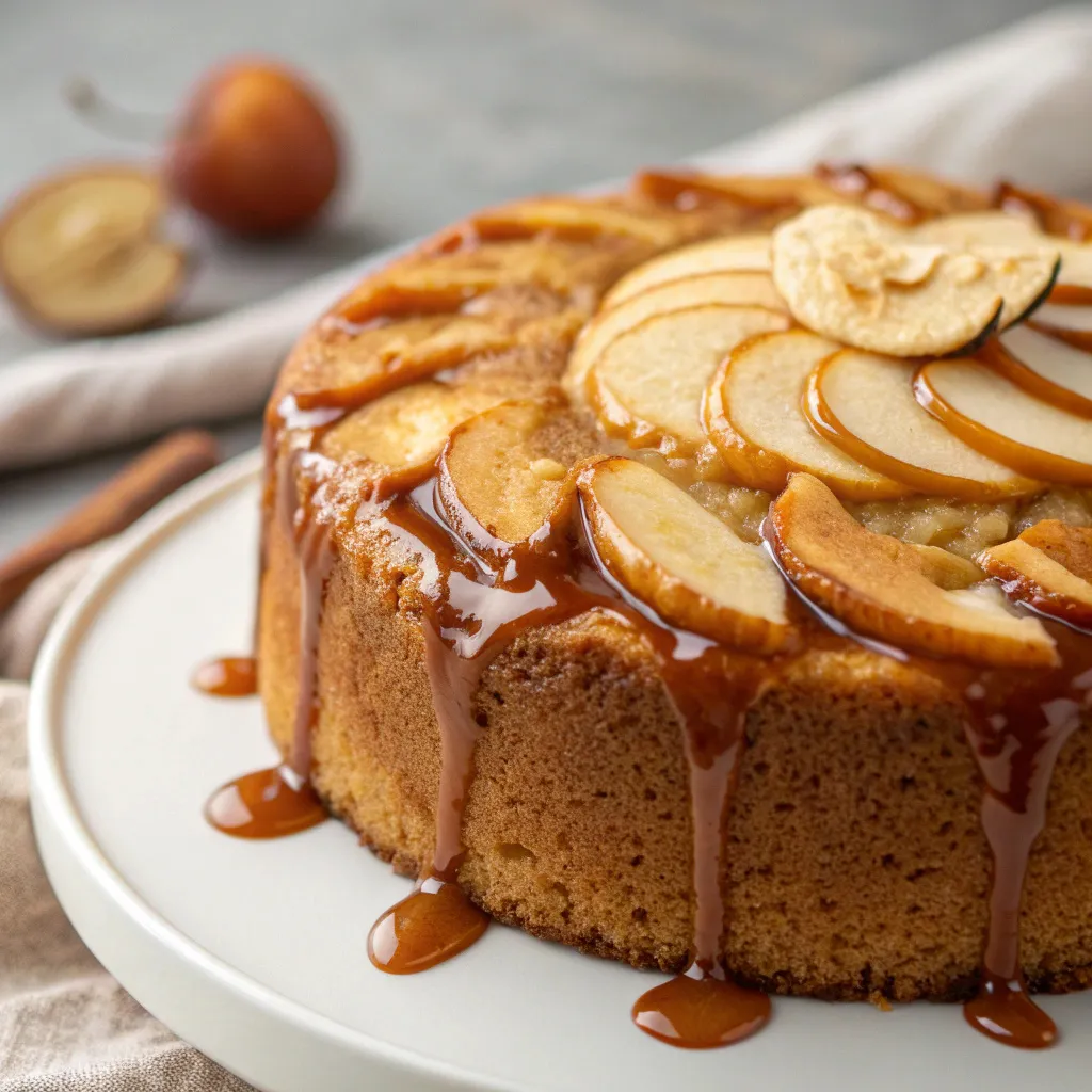 Apple Cake with Brown Sugar Sauce