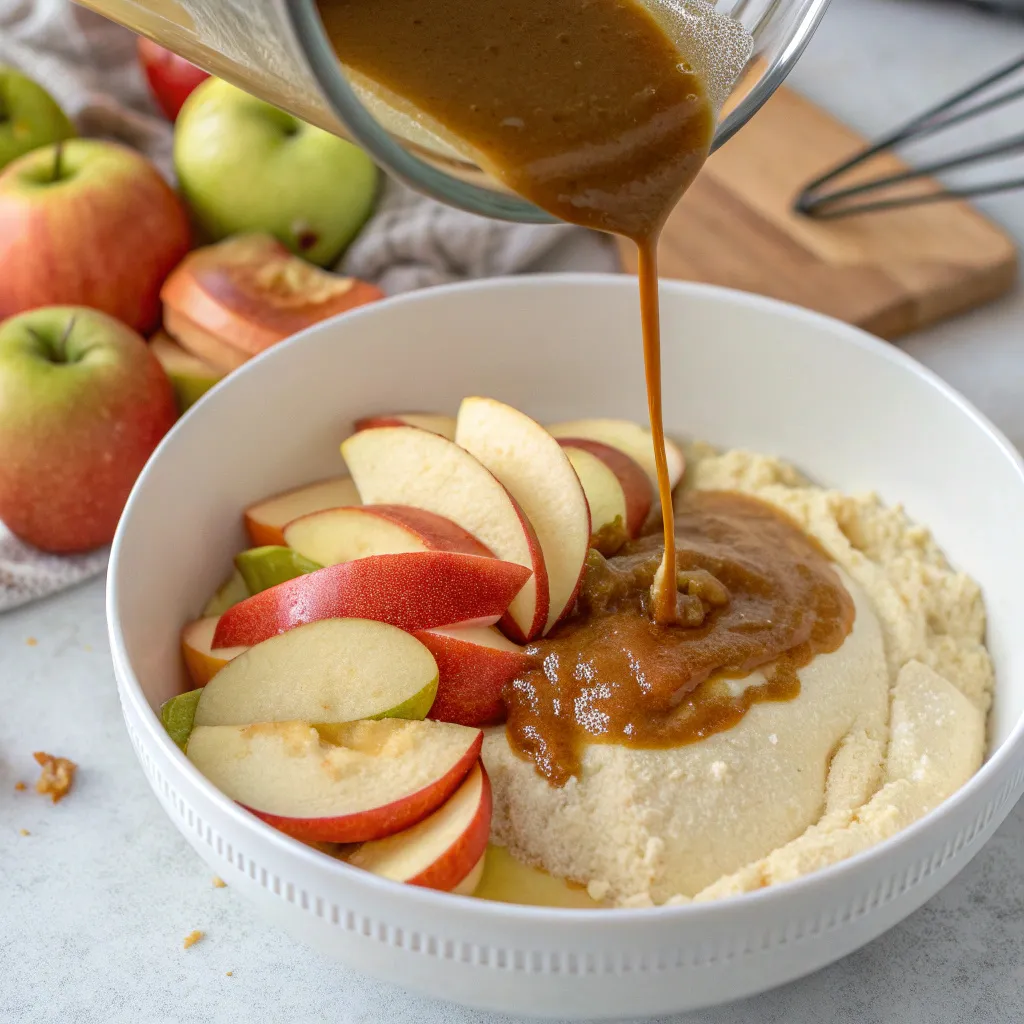 Apple Cake with Brown Sugar Sauce