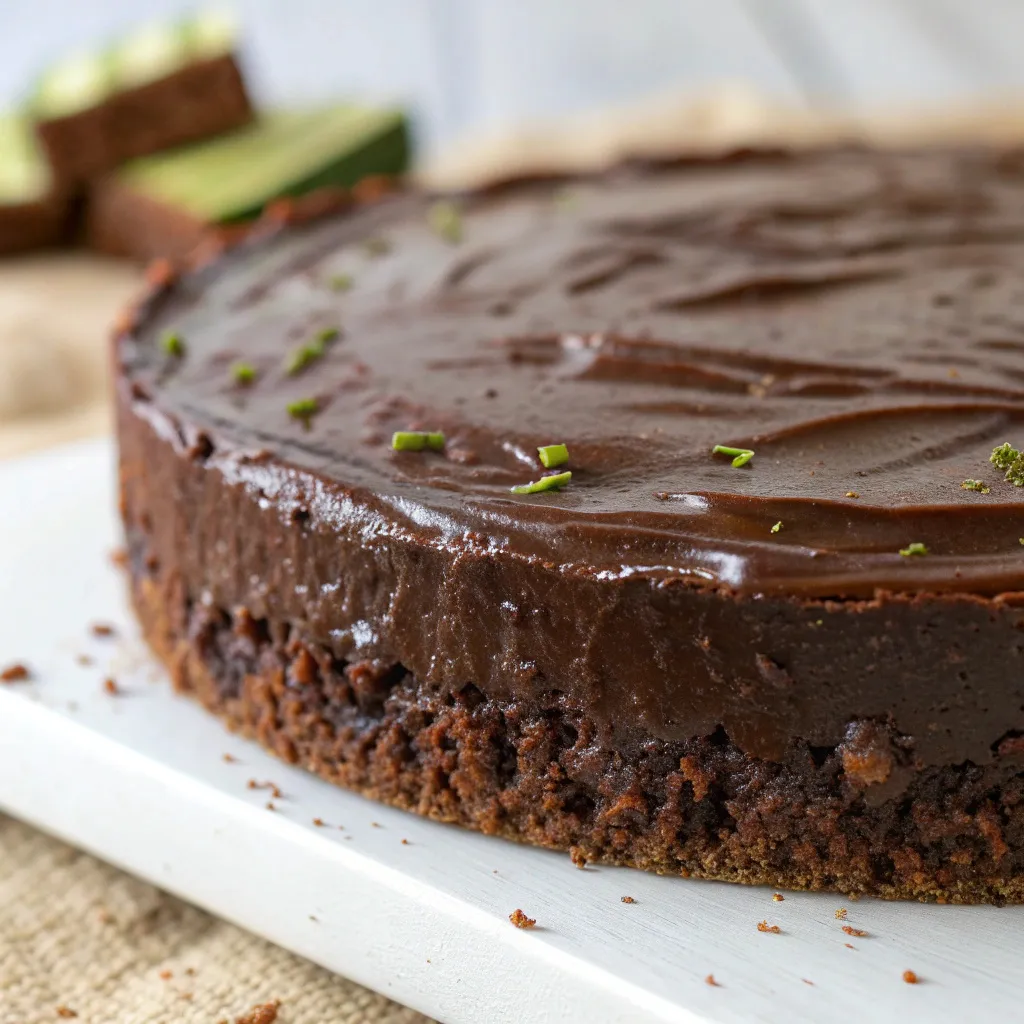 Flourless Zucchini Chocolate Fudge Cake