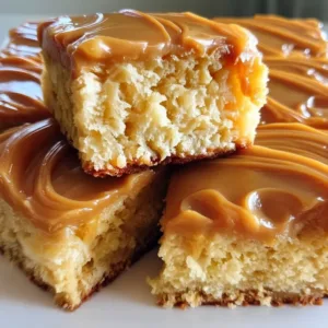 Butterscotch Caramel Frosted Cake Bars