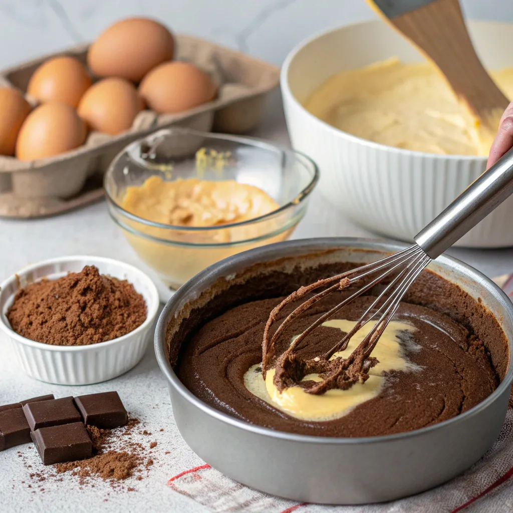 Chocolate Magic Custard Cake