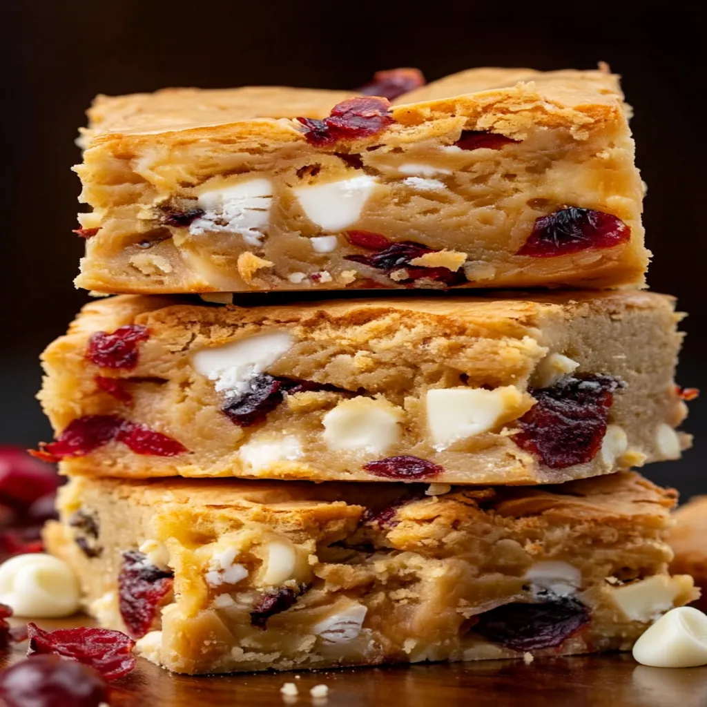 Cranberry White Chocolate Blondies
