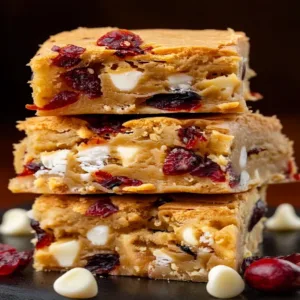 Cranberry White Chocolate Blondies