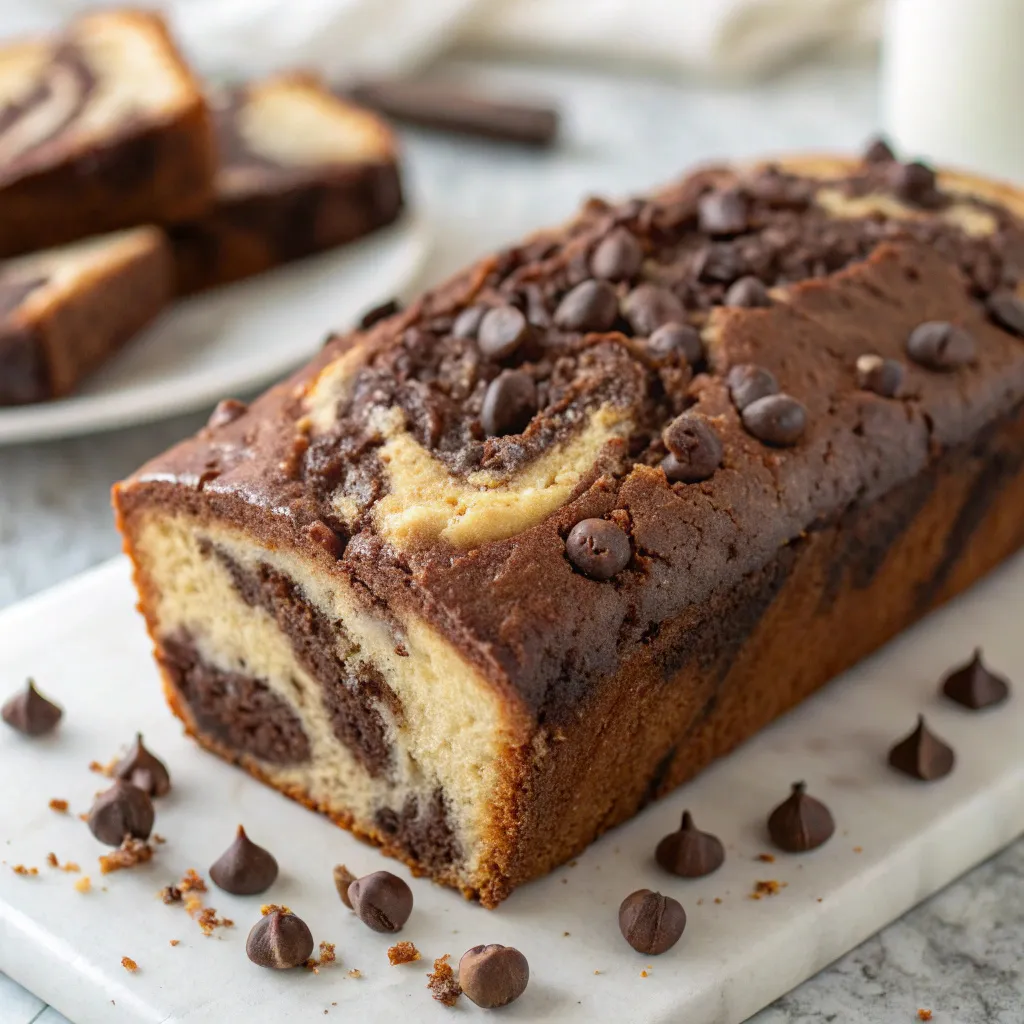 Double Chocolate Ricotta Marble Loaf Cake