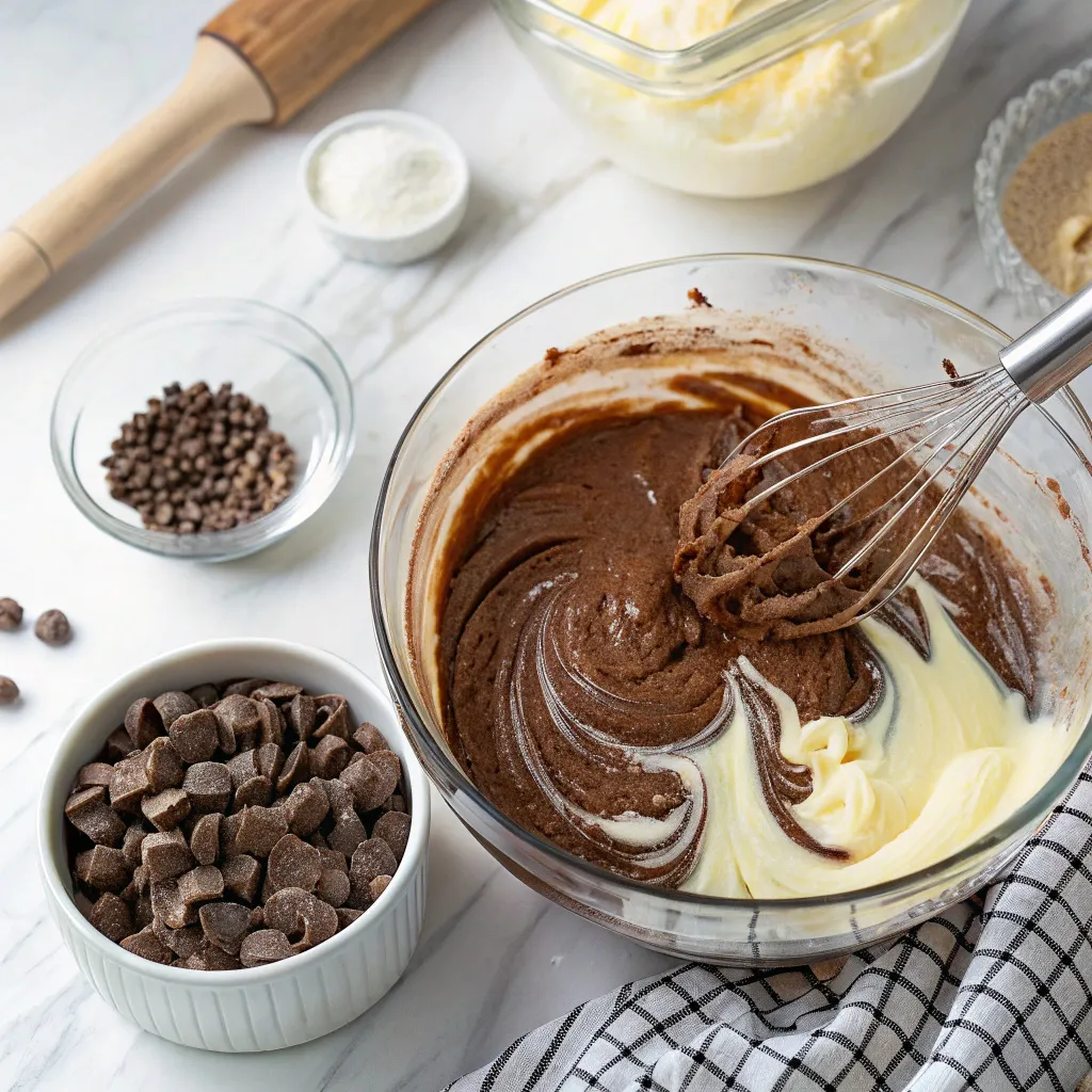 Double Chocolate Ricotta Marble Loaf Cake