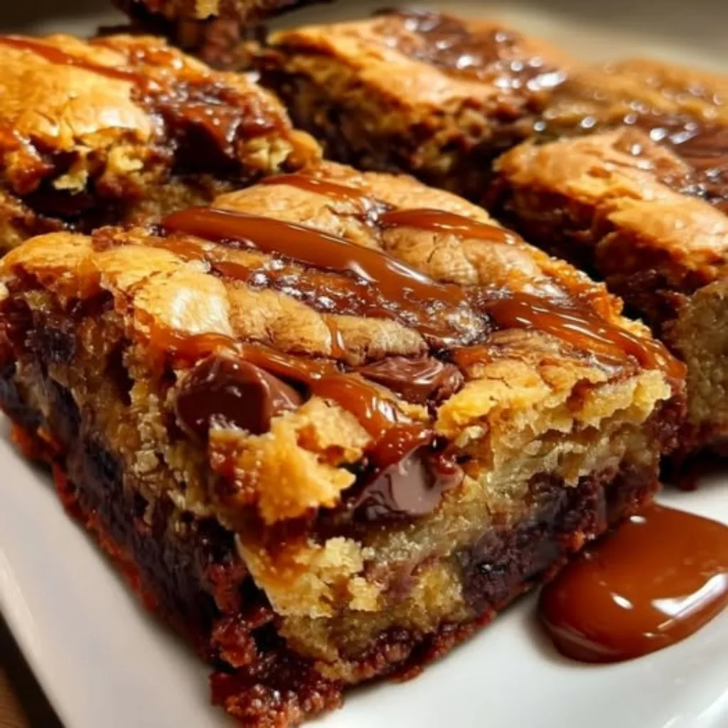 Gooey Toffee Chocolate Chip Blondies