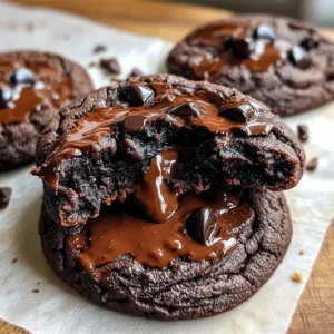 Greek Yogurt Peanut Butter Triple Chocolate Fudge Cookies