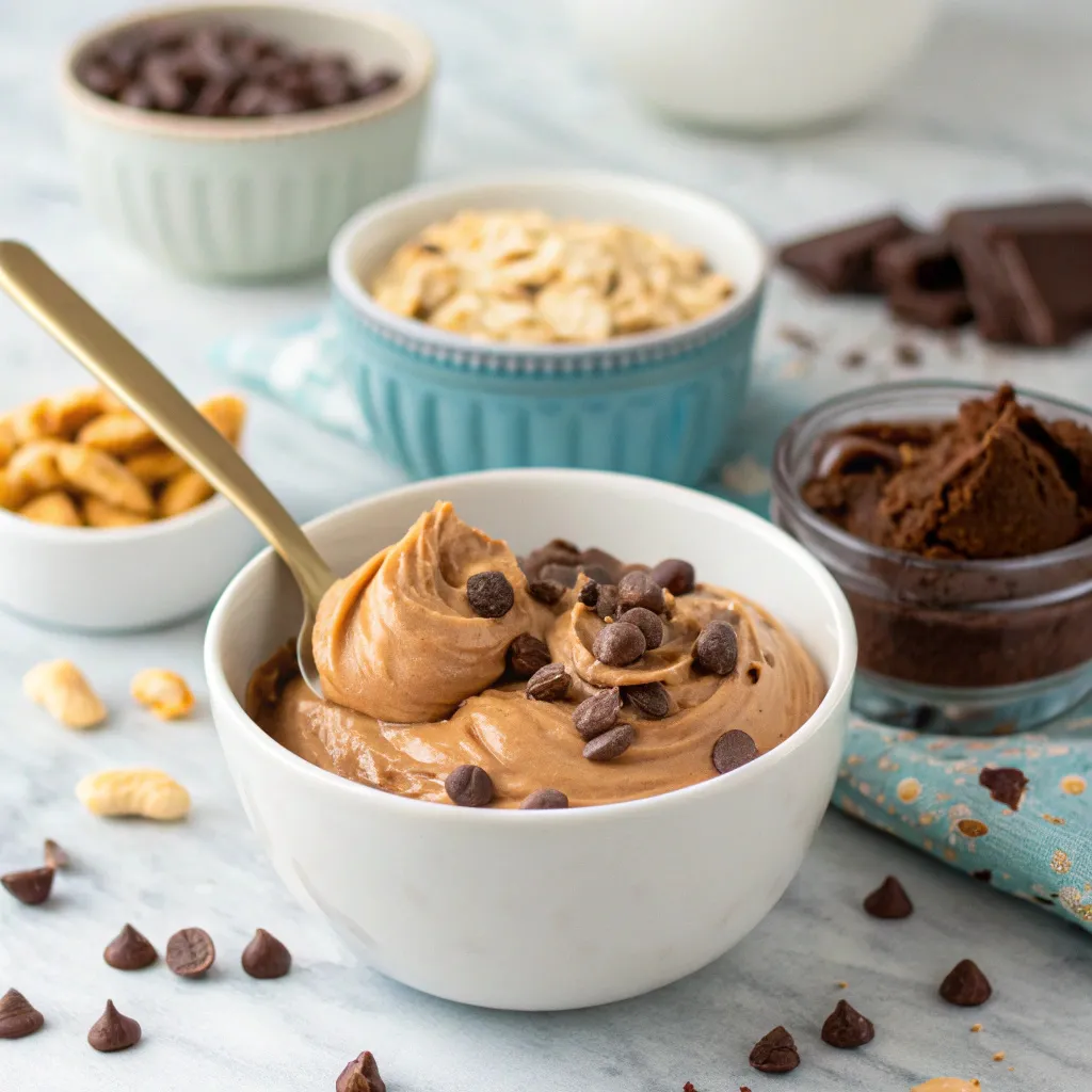 Healthy Greek Yogurt Peanut Butter Chocolate Chip Donut Cake Bites
