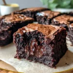 Healthy Peanut Butter Greek Yogurt Oat Brownie Muffin Squares