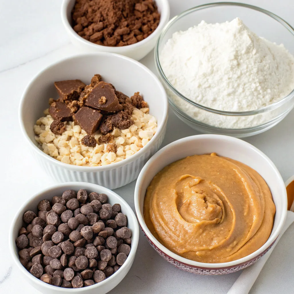 Peanut Butter Greek Yogurt Triple Chocolate Muffin Bars