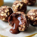 No-Bake Peanut Butter Greek Yogurt Chocolate Stuffed Energy Bites