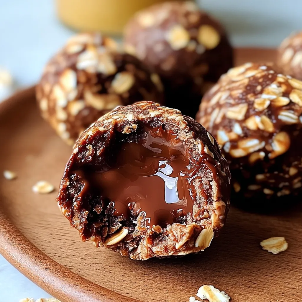 No-Bake Peanut Butter Greek Yogurt Chocolate Stuffed Energy Bites