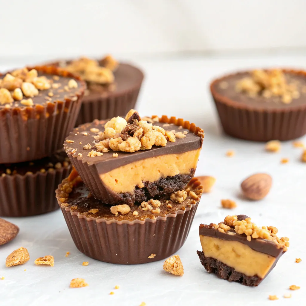 No-Bake Peanut Butter Mocha Crunch Cups