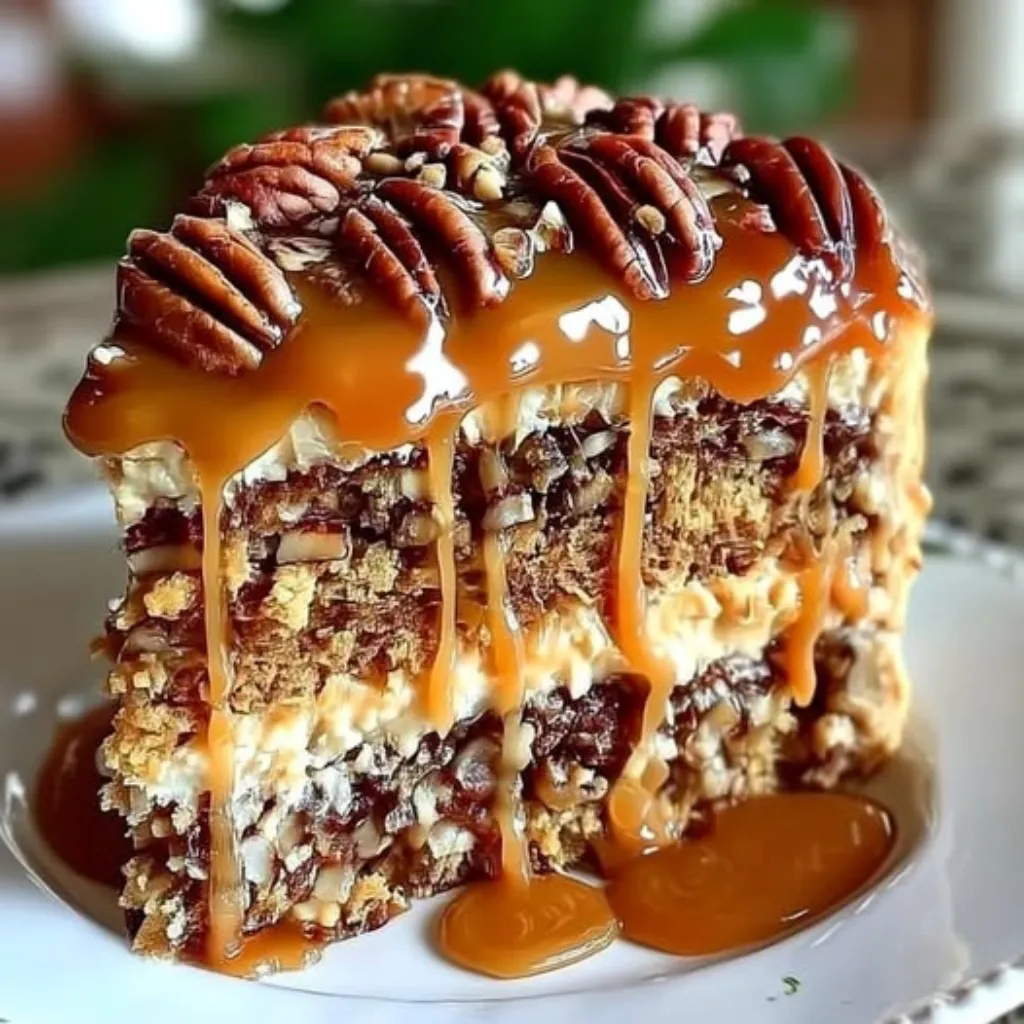 Southern Pecan Caramel Cake