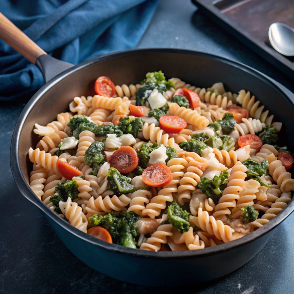 Simple One Pan Cheesy Veggie Pasta Bake